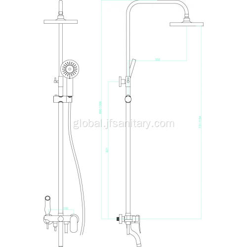 Telephone Shower Set Bathroom Rain Shower Set With Spray Manufactory